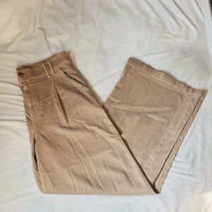 American Eagle super high rise wide leg pleated pants longs